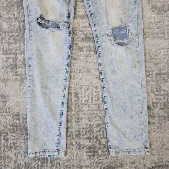 Buckle Black Jeans Mens 32x32 Acid Wash Premium Skinny Flex Distressed - Picture 3 of 16